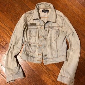 Vintage wash jean jacket